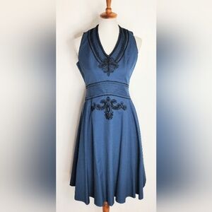 RETRO BADGLEY MISCHKA CORDED DRESS